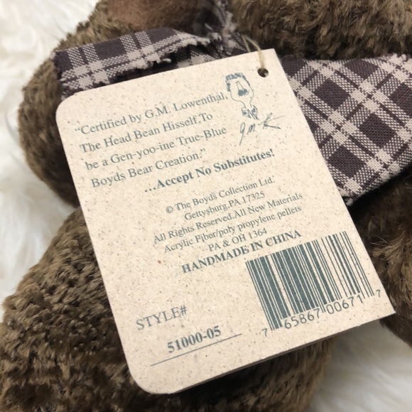 BOYDS Scruffy S. Beariluved 10” Stuffed Bear nwt Collectible - Picture 8 of 9